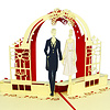 LINPOPUP LIN17287, Pop Up 3D Card, Wedding Card, Valentine's Day Card, Same Sex Couple, LINPopUp®, N206