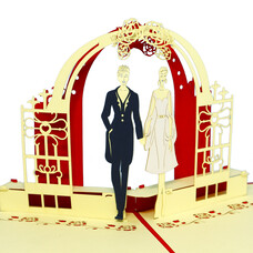 LINPOPUP Pop Up Card, 3D Card, Wedding Card, Same Sex Couple, N206