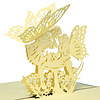 Pop Up 3D Card, Valentine's Day Card, Wedding Invitation, Wedding Card, Kissing Elves, LINPopUp®, N70
