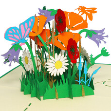 LINPOPUP Pop Up Card, 3D Card, Flowers, Butterfly, Bee, N353