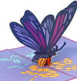 LINPOPUP Pop Up Card Butterfly, Card Birthday, Motherdays, Greetings card, Butterfly Purple, LIN 17658, LINPopUp®, N384