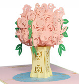 LINPOPUP Pop Up Karte Blumen, 3D Grußkarte, Geburtstag, Pop-Up Karte, Muttertagskarte, Geburtstagskarte, Gute Besserung, Blumen Grußkarte, Rosen, LIN17659, LINPopUp®, N385