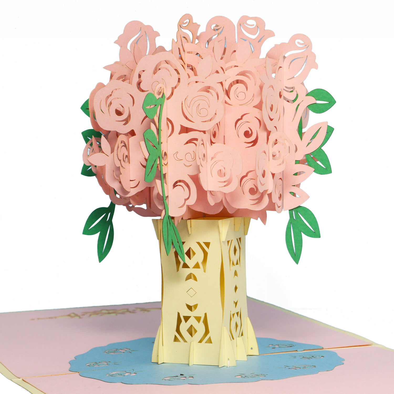 LINPOPUP Pop Up Karte Blumen, 3D Grußkarte, Geburtstag, Pop-Up Karte, Muttertagskarte, Geburtstagskarte, Gute Besserung, Blumen Grußkarte, Rosen, LIN17659, LINPopUp®, N385