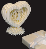 MAGICPAPER® LINPOPUP, MagicPaper, pop-up card heart, love gift for him and her - Valentine's Day gift - anniversary and wedding anniversary - handmade heart made of high quality paper
