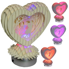 MAGICPAPER® LINPopUp MagicPaper, Pop-Up Herz, Liebe Hochzeit Geschenk , mit LED