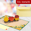 LINPOPUP Pop up get well soon card, 3D get well soon card, encouraging greetings with lemon - honey - ginger tea, N329