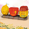 LINPOPUP Pop up get well soon card, 3D get well soon card, encouraging greetings with lemon - honey - ginger tea, N329