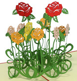 Birthday Card, Greeting Card Mother's Day, Roses, Pop Up 3D Card, LIN17351, LINPopUp®, N233