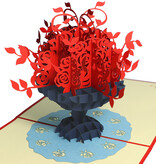 LINPOPUP Pop Up 3D Card, Birthday Card, Greeting Card Mother's Day, Flowers Roses, LINPopUp®, N44