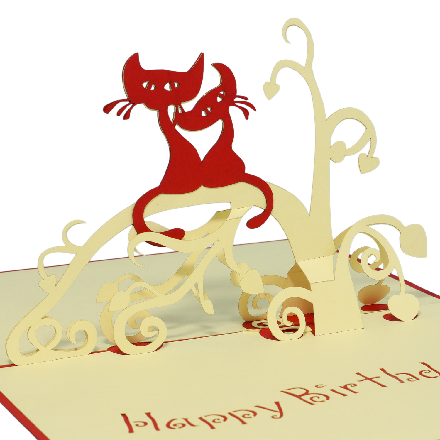 LINPOPUP Pop Up 3D Karte, Geburtstagskarte, Glückwunsch Gutschein, Katzen, LINPopUp®, N7