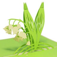 LINPOPUP Pop Up Card, 3D Card, Flowers, Lily of the Valley, N49