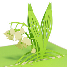 LINPOPUP Pop Up Card, 3D Card, Flowers, Lily of the Valley, N49
