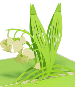 LINPOPUP Pop Up Card, 3D Card, Flowers, Lily of the Valley, N49