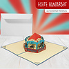 LINPOPUP Pop-up card carousel, 3D birthday card, greeting card and thank you card, invitation card for funfair, folk festival, city festival, Oktoberfest, children's birthday party