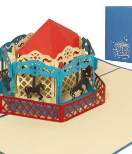 LINPOPUP Pop-up card carousel, 3D birthday card, greeting card and thank you card