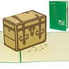 LINPOPUP Treasure chest, pop-up card, 3D pop-up greeting cards, for birthday, Valentine's Day, Mother's Day, spring, Father's Day, graduation, wedding, anniversary, thank you
