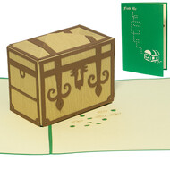 LINPOPUP Pop-up card treasure chest, treasure chest