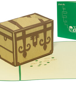 LINPOPUP Pop-up card treasure chest, treasure chest