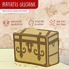 LINPOPUP Treasure chest, pop-up card, 3D pop-up greeting cards, for birthday, Valentine's Day, Mother's Day, spring, Father's Day, graduation, wedding, anniversary, thank you