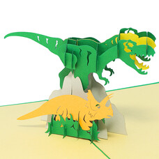 LINPOPUP Pop Up Card, 3D Card, Dinosaur, N292