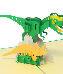 LINPOPUP Pop Up Karte, 3D Karte, Dinosaurier, N292