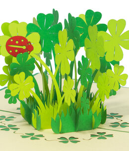 LINPOPUP Pop Up Card, 3D Card, Shamrocks, N276