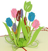 LINPOPUP Pop Up 3D Karte, Geburtstagskarte, Muttertag, Tulpen, LIN17578, LINPopUp®, N337