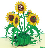 LINPOPUP Pop Up 3D Card, Birthday Card, Happy Mother's Day Card, Sunflowers, LIN17576, LINPopUp®, N335