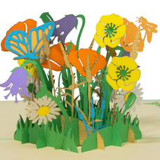 LINPOPUP Pop Up Card, 3D Card, Flowers, Butterfly, Bee, N356