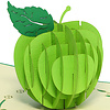 LINPOPUP POP UP cards, 3D cards, get well soon, 3D greeting cards apple, 3D card folded card birthday card, green apple, LIN17650, LINPopUp®, N378