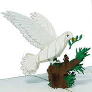 LINPOPUP Pop Up Card, 3D Card, Communion, Confirmation, Dove, N715