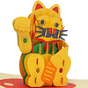 LINPOPUP LINPOPUP®, LIN17792, Pop - Up Card Cat, Winkekatze Maneki Neko, Lucky Cat, N308