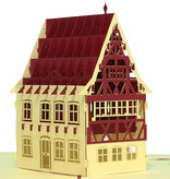 LINPOPUP Pop Up 3D Card, Birthday Card, Congratulations Card Gift Certificate, Half-Timbered House, LIN17225, LINPopUp®, N194