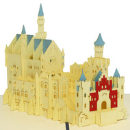 LINPOPUP Pop Up Card, 3D Card, Neuschwanstein Castle, N175
