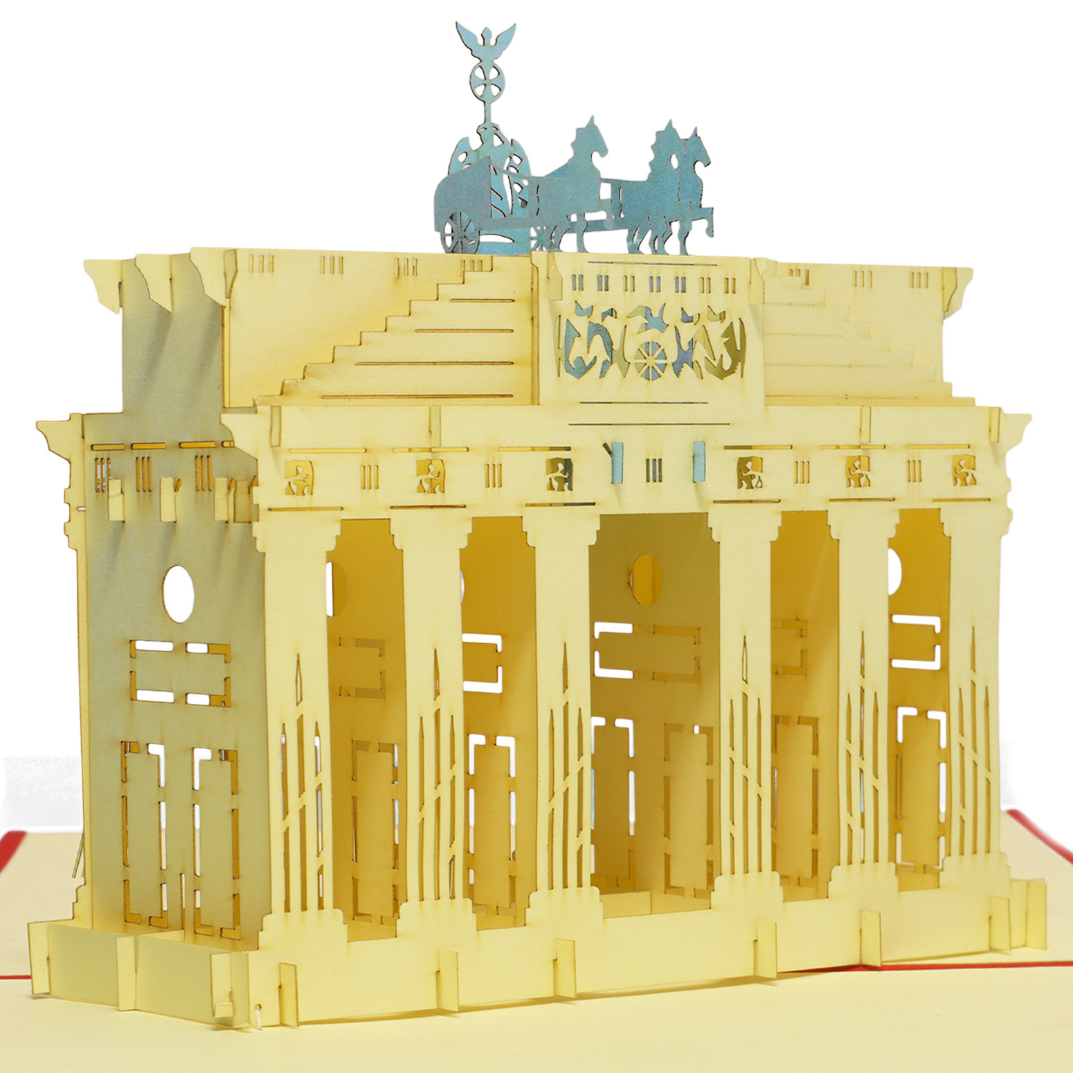 LINPOPUP Pop Up 3D Karte, Glückwunschkarte, Reisegutschein, Brandenburger Tor Berlin, LINPopUp®, N172