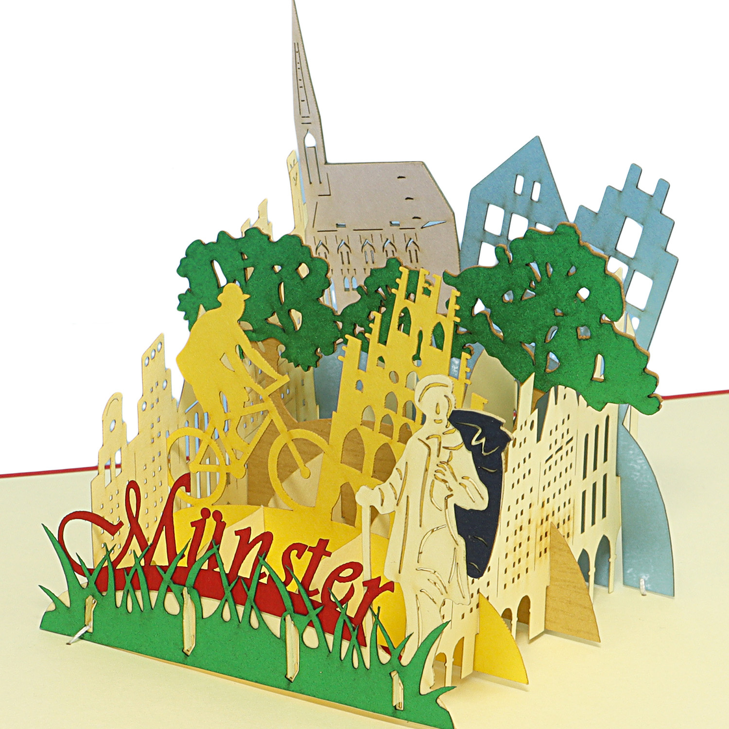 LINPOPUP Pop Up 3D Card, Birthday Card, Greeting Card, Travel Voucher, Münster, LIN17540, LINPopUp®, N294