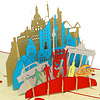 LINPOPUP Pop Up 3D Card, Berlin, Greeting Card, Travel Voucher, East Germany, LIN17219, LINPopUp®, N191