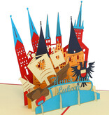LINPOPUP Pop Up 3D Karte, Glückwunschkarte, Reisegutschein, Stadt Lübeck, LINPopUp®, N219