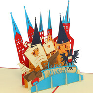 LINPOPUP Pop Up Map, 3D Map, City of Lübeck, N219