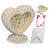MAGICPAPER® LINPOPUP, MagicPaper, pop-up card heart, love gift for him and her - Valentine's Day gift - anniversary and wedding anniversary - handmade heart made of high quality paper