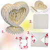 MAGICPAPER® LINPOPUP, MagicPaper, pop-up card heart, love gift for him and her - Valentine's Day gift - anniversary and wedding anniversary - handmade heart made of high quality paper