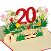 LINPOPUP LIN17843, LINPOPUP, Pop Up Karte Geburtstag, Geburtstagsgutschein, Geburtstagsgeschenke für Frau, Geburtstagseinladung, Blumen Pop Up, N299