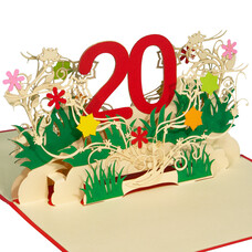 LINPOPUP LINPopUp Karte Geburtstag, Geburtstagseinladung, Jubiläum, 20, N299