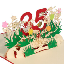 LINPOPUP Pop  Up  Karte Geburtstag, Geburtstagseinladung, Jubiläum, Zahl 35, N302