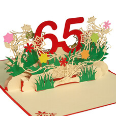 LINPOPUP LINPopUp card birthday, birthday invitation, anniversary, Number 65, N324