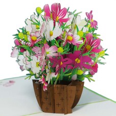 LINPOPUP Pop Up Card, 3D Card, Bouquet of Flowers, N503