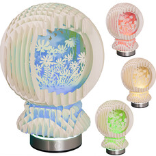 MAGICPAPER® LINPopUp MagicPaper, Pop-Up 3D Blumen Garten Kugel, Mit LED