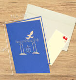 LINPOPUP Pop Up 3D Card, Birth Card, Voucher, Greeting Card for Communion, confirmation, Christening, LINPopUp®, N102