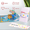 LINPOPUP, Pop-Up Card Travel - 3D greeting card for holidays, travel voucher, voucher card for flight ticket, world trip, birthday, farewell or for holiday money, N246