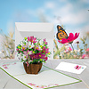 LINPOPUP Pop Up Card Flowers, Bouquet Pop-Up, Greeting Cards, Folded Card, Mother's Day Card, Get Well Card, Farewell, Birthday Card, Jewellery Basket,  LIN17762, LINPopUp®, N503